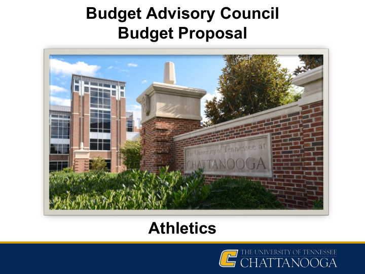 budget advisory council budget proposal athletics