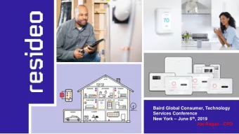 Baird Global Consumer, Technology  Services Conference New York  June 6 th , 2019  Joe Ragan -