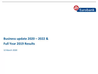 Full Year 2019 Results  12 March 2020  Disclaimer  By attending the meeting where this presentation