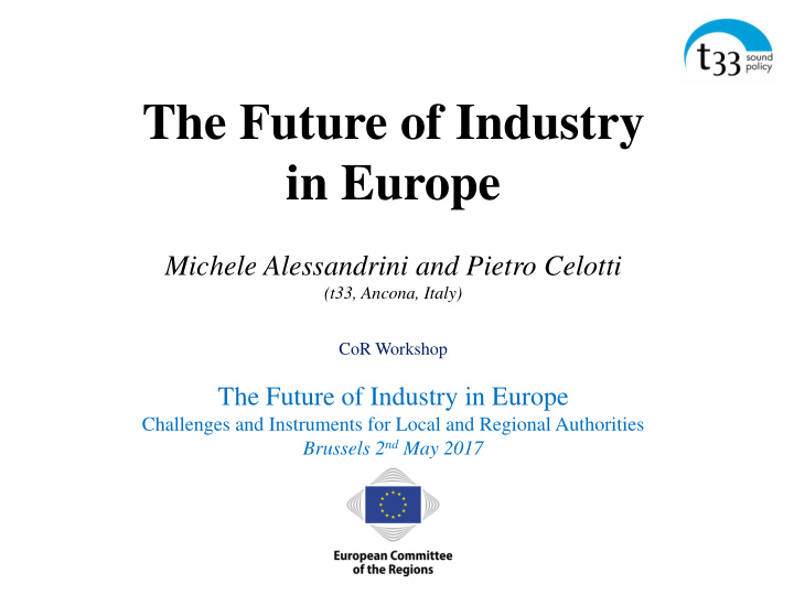 the future of industry in europe