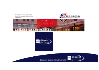 Because every minute counts  ON  ON BEHA  EHALF OF  OF BIDVE  VEST  T CAR REN  ENTAL  MA  MANAGEMEN