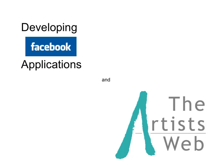 developing applications