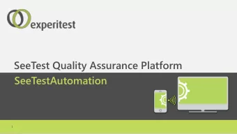 SeeTest Quality Assurance Platform  SeeTestAutomation  1  Mobile Test Automation Tool: Run the same