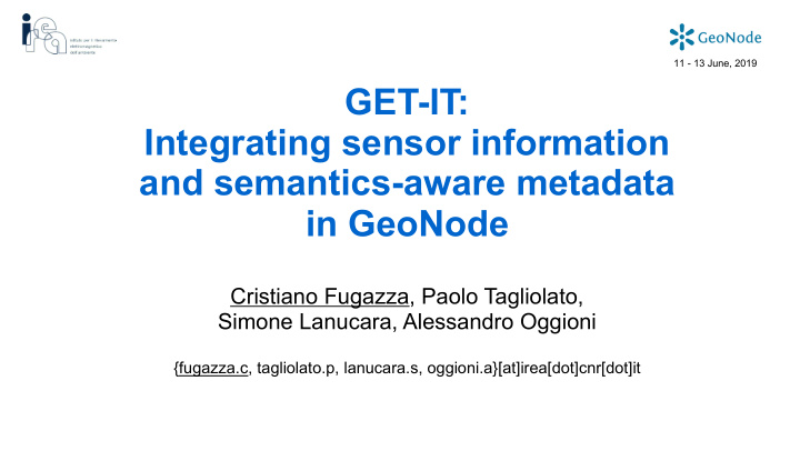 get it integrating sensor information and semantics aware