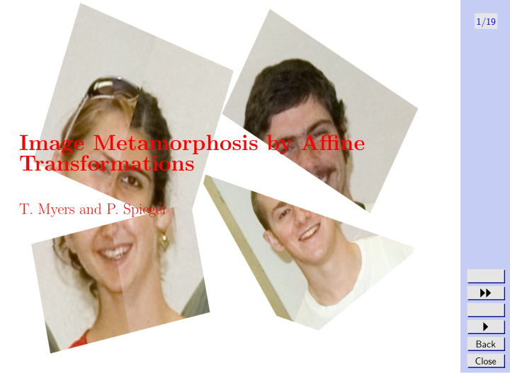 image metamorphosis by affine transformations