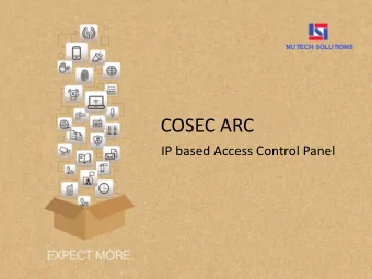 COSEC ARC  IP based Access Control Panel  COSEC ARC  What is ARC?  Bringing the Best of Two Worlds