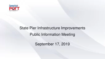 September 17, 2019  Objectives For Tonights Presentation  Public Comment and  Information