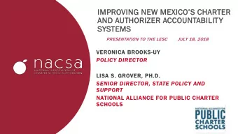 IMPR  MPROVING N  NEW  EW MEXICO  COS  S CHA  CHARTER  AND AUTHO  HORIZ  RIZER A  R ACCO