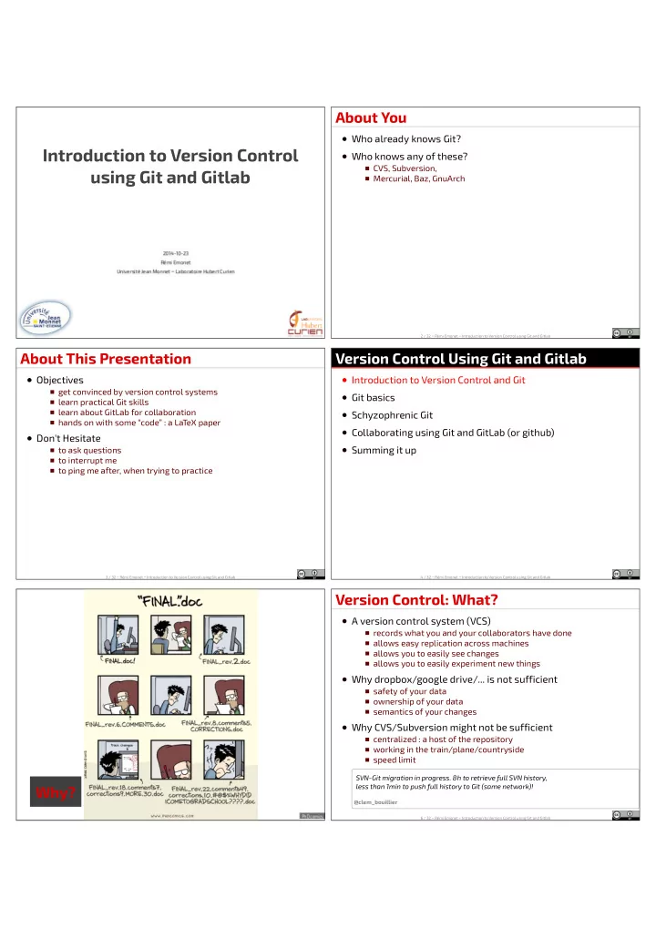 introduction to version control