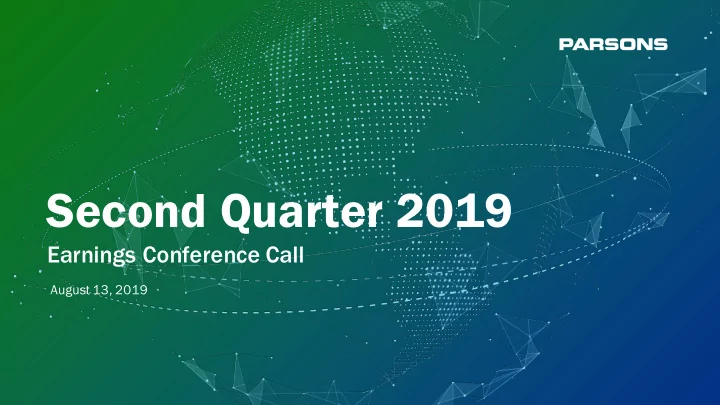 second quarter 2019