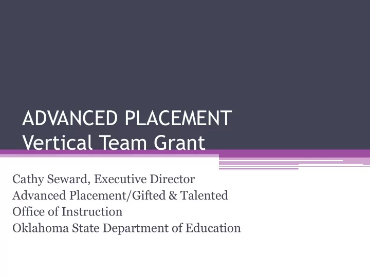 advanced placement