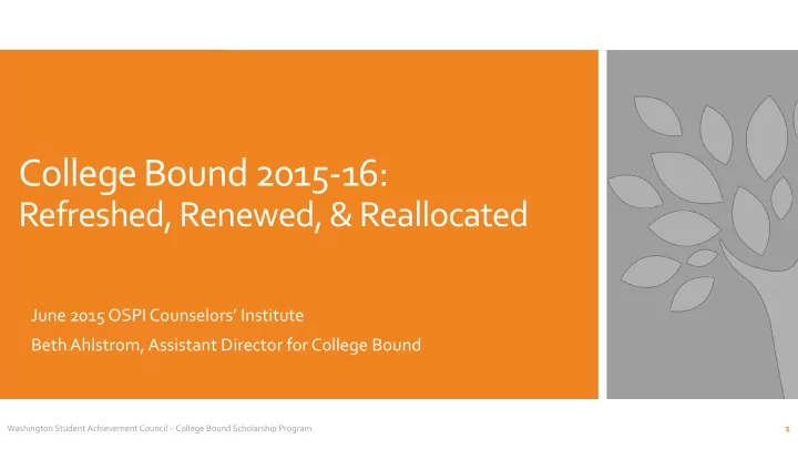 college bound 2015 16