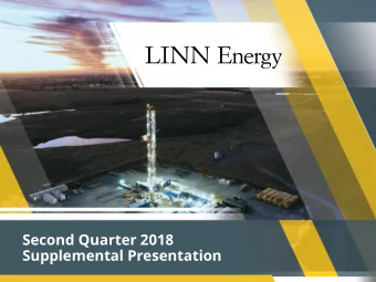 Supplemental Presentation  Forward-Looking Statements and Risk Factors Statements made in this