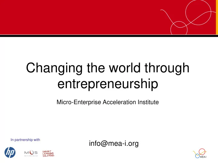 entrepreneurship