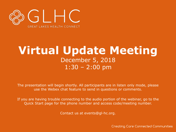 virtual update meeting