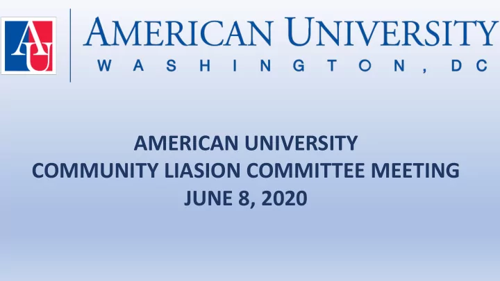 community liasion committee meeting