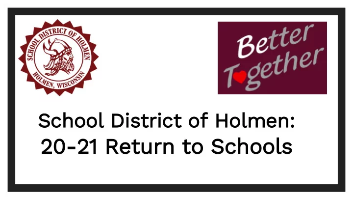20 20 21 return to schools guid idin ing prin incip iples
