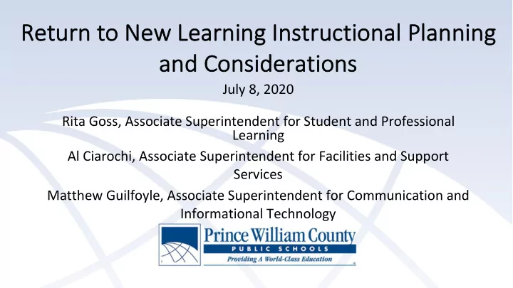 return to ne new learning instructional planning and c