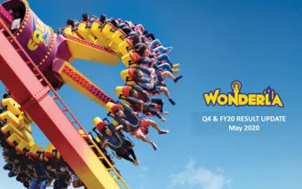 Q4 &amp; FY20 RESULT UPDATE  May 2020  Q4 FY20 RESULT HIGHLIGHTS  Q4 FY20 PORTFOLIO UPDATE