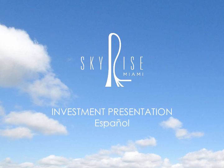 investment presentation