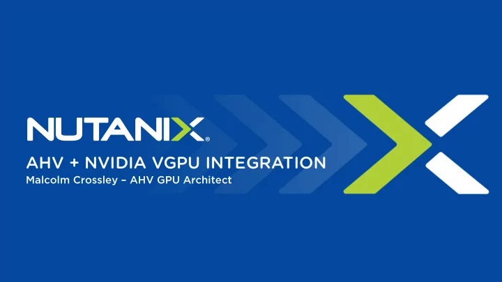 ahv nvidia vgpu integration