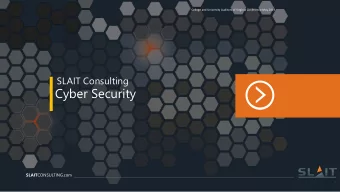 Cyber Security SLAIT CONSULTING.com  SLAIT Consulting an ePlus Technology, Inc. Company  Ivan Gil,