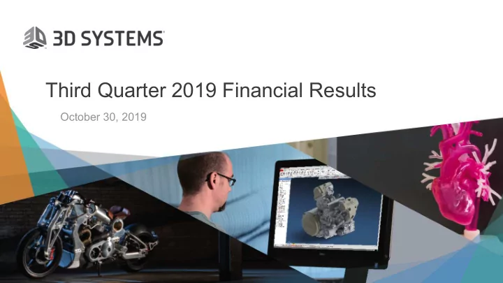 third quarter 2019 financial results