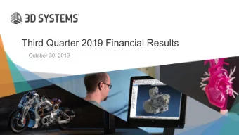 Third Quarter 2019 Financial Results  October 30, 2019  Welcome and Participants  Vyomesh Joshi