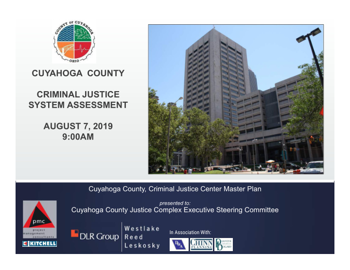 cuyahoga county criminal justice system assessment august
