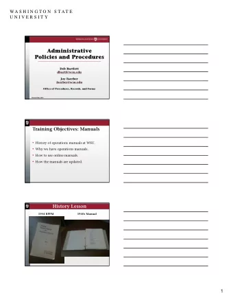 Administrative  Administrative  Policies and Procedures  Policies and Procedures  Deb Bartlett