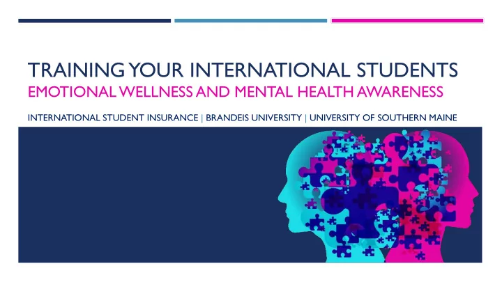 training your international students