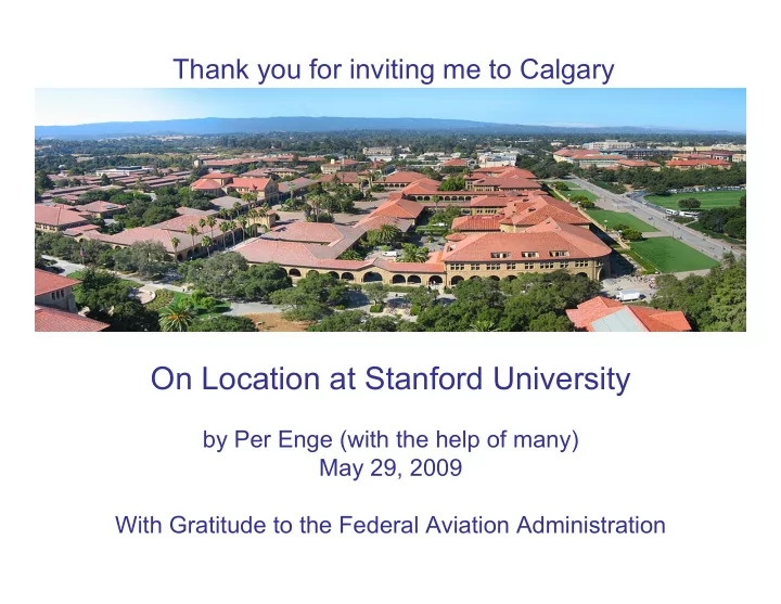on location at stanford university