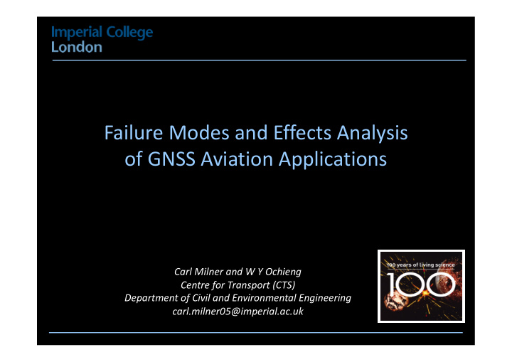 failure modes and effects analysis of gnss aviation