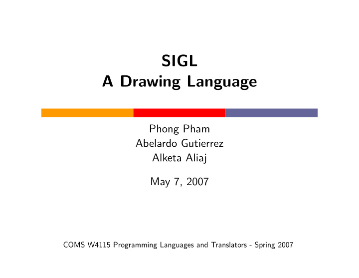 sigl a drawing language