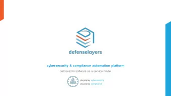 cybersecurity &amp; compliance automation platform  delivered in software as a service model
