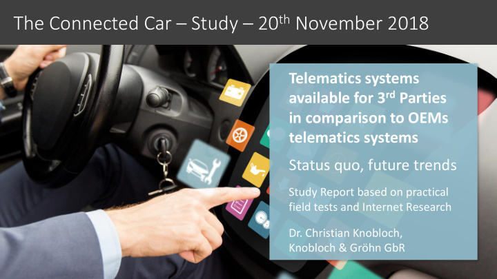 the connected car study 20 th november 2018