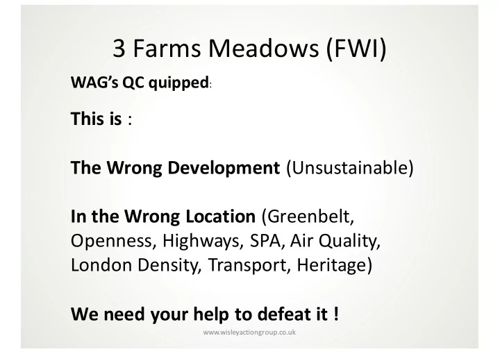 3 farms meadows fwi