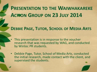 Group members were Merissa  McLocklan, Jyothis John and Shraddha  Venkatramani. P RESENTS D