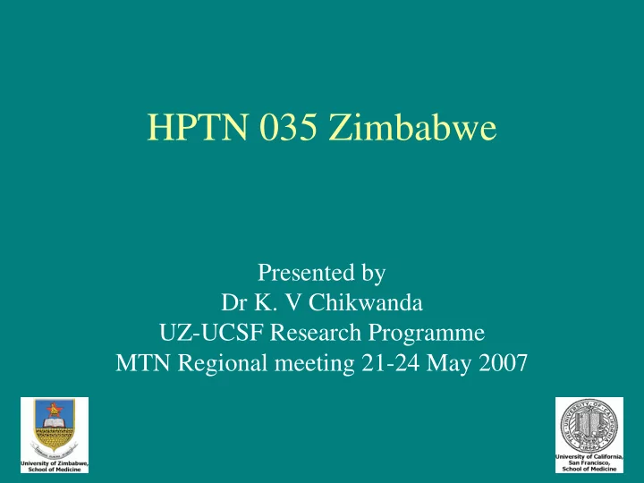hptn 035 zimbabwe