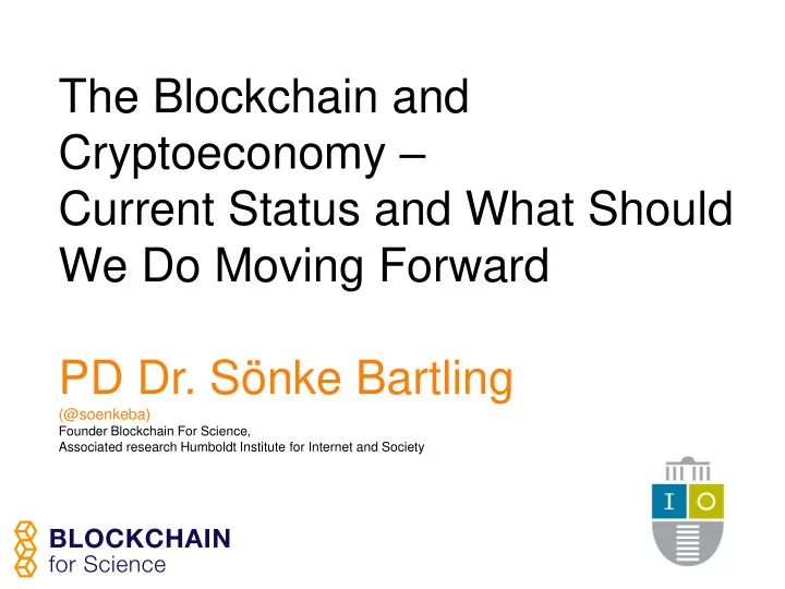 the blockchain and