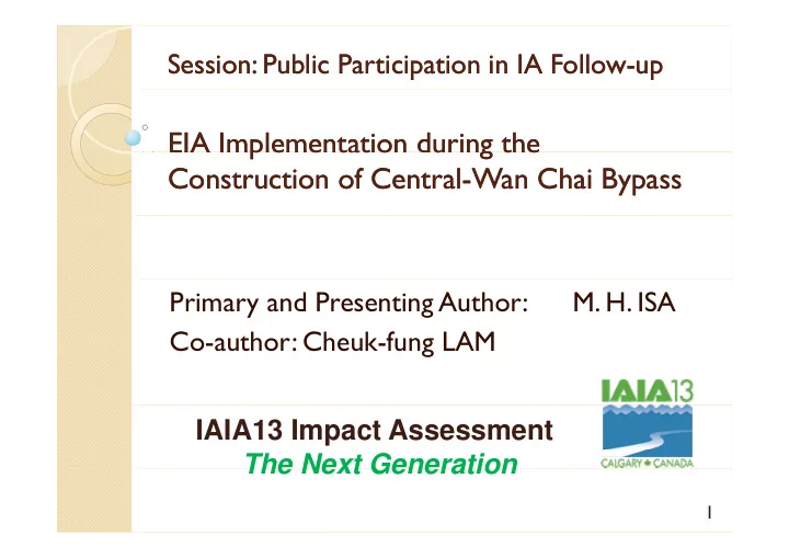 eia implementation during eia implementation during the