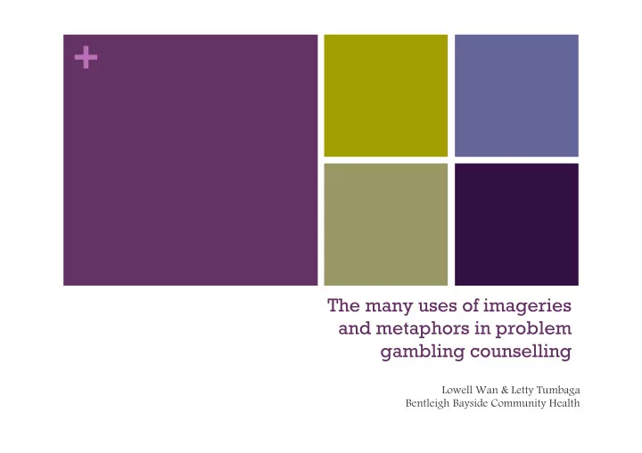 the many uses of imageries and metaphors in problem