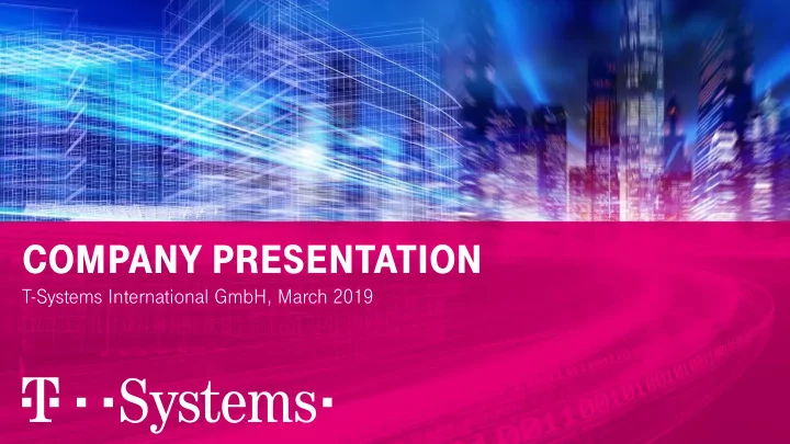 company presentation