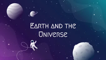 Earth and the  Universe  Getting Started  Notebook Set up:  Table of Contents Page:  Title is: