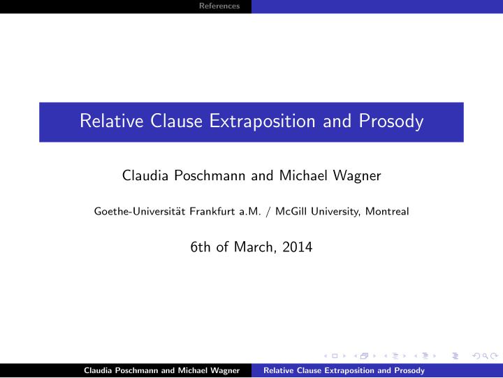 relative clause extraposition and prosody