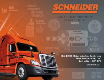 Baird 2017 Global Industrial Conference  Mark Rourke  EVP, COO  Lori Lutey  EVP, CFO