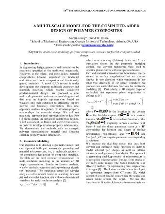 A MULTI&quot;SCALE MODEL FOR THE COMPUTER&quot;AIDED  DESIG OF POLYMER COMPOSITES  Namin Jeong*,