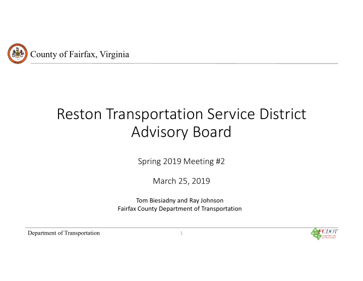 reston transportation service district advisory board
