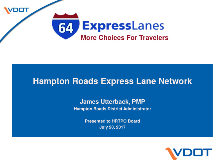 hampton roads express lane network