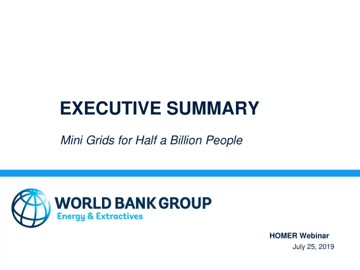 executive summary